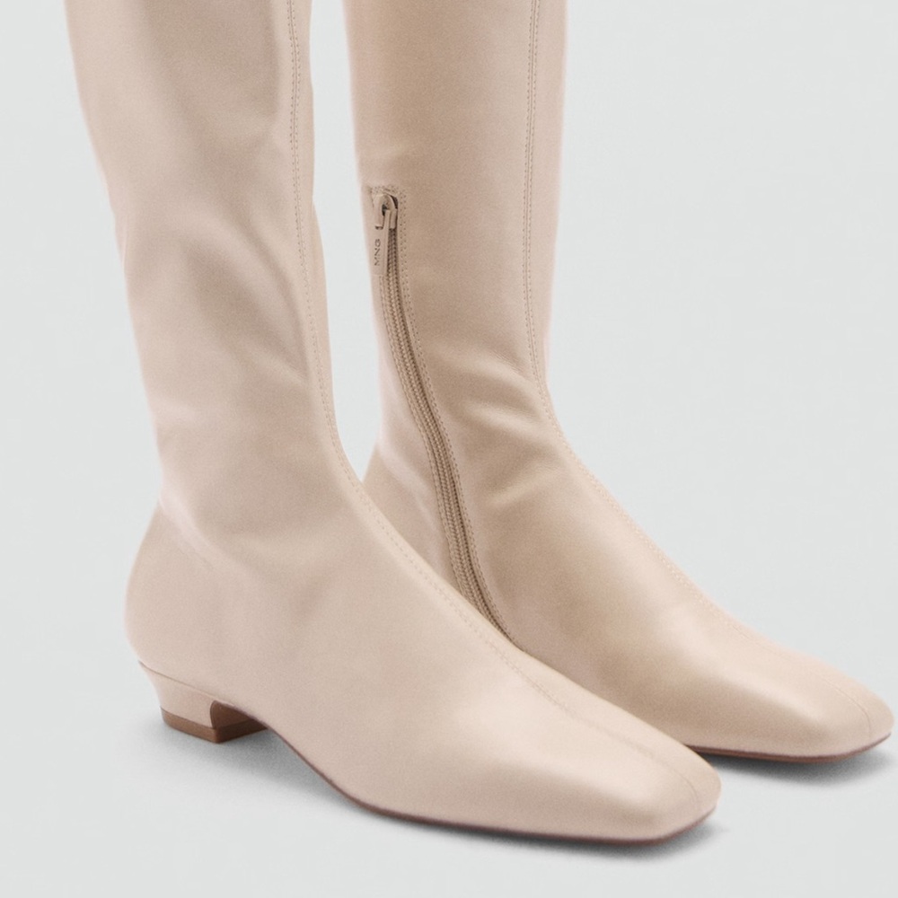 Mango High boots with side zipper size 7.5